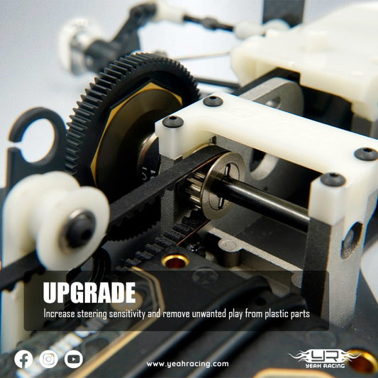 Yeah Racing Aluminum Pulley 2pcs For Yokomo 870C Super Dog Fighter YZ10 2023 YZ-W91, YKDF-004GM