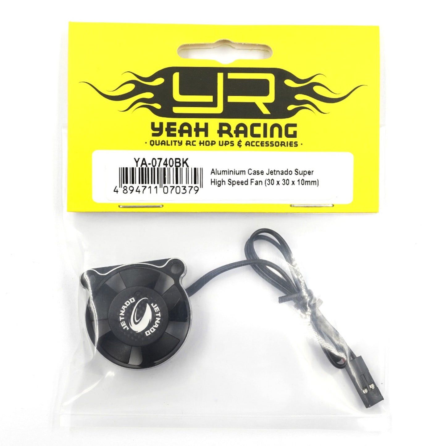 Yeah Racing Jetnado Ohm 300 Aluminum Case Super High Speed Fan (30 x 30 x 10mm) Black, YA-0740BK