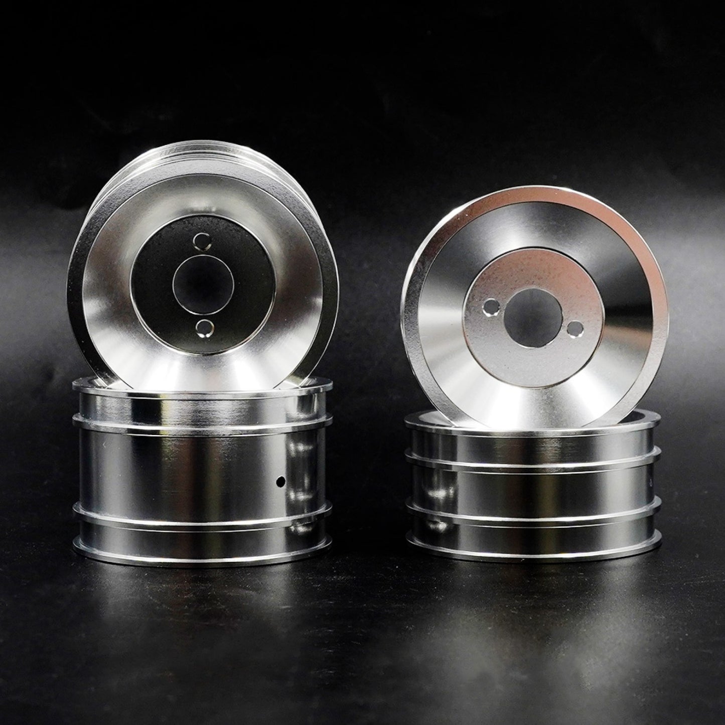 Yeah Racing Aluminum CNC Rim Set For Yokomo 870C Super Dog Fighter 2023 YZ10 Silver, WL-0181SV