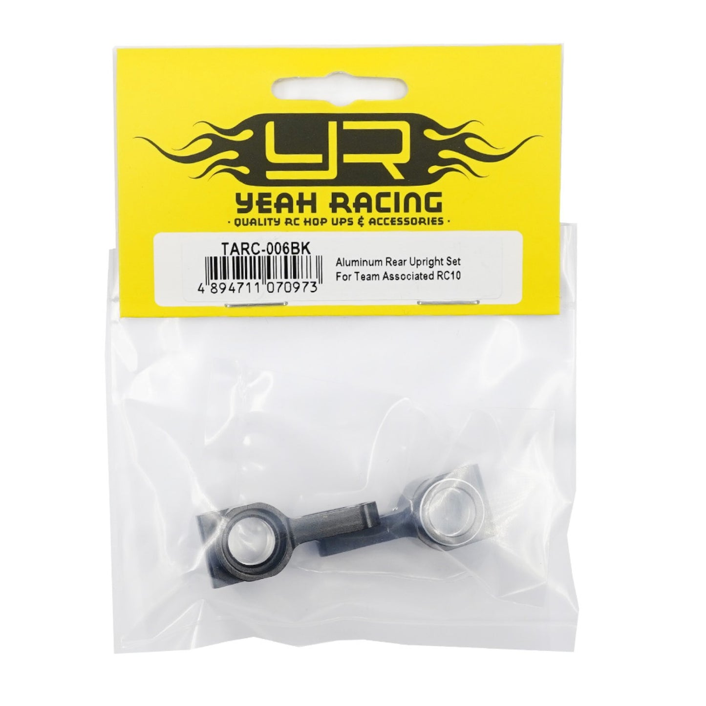 Yeah Racing Aluminum Rear Upright Set For Team Associated RC10 Black, TARC-006BK