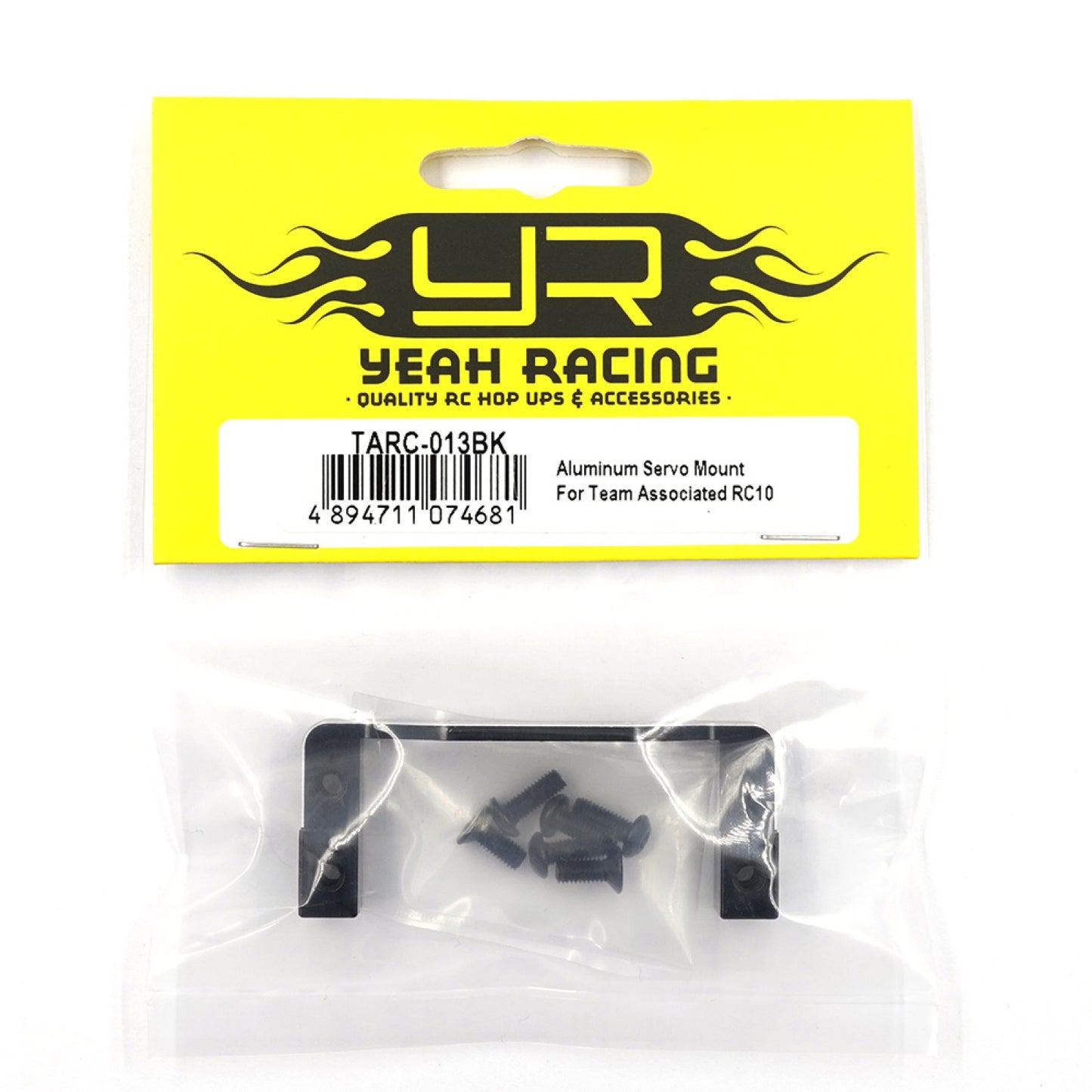 Yeah Racing Aluminum Servo Mount For Team Associated RC10 Black, TARC-013BK