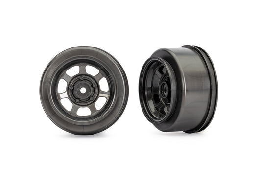 Dirt Oval Gray Rear Wheels (2), TRA-10472X