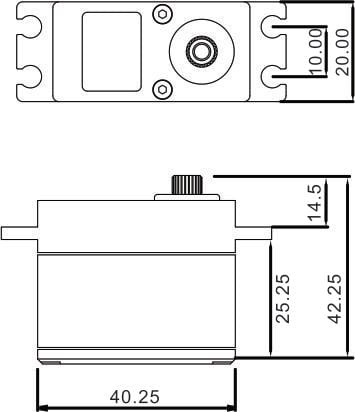 EcoPower WP110T Waterproof High Torque Metal Gear Servo, ECP-110T
