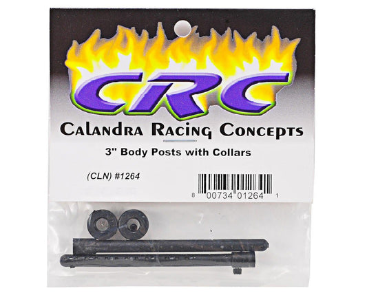 CRC Body Post with Collars, Black 3" (2), CLN-1264