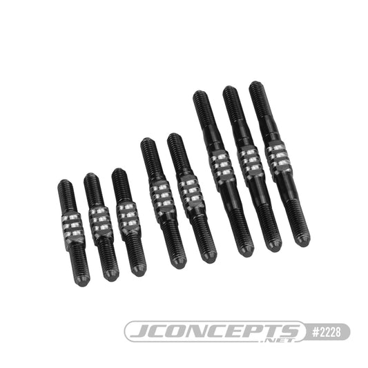 RC10 Classic Fin Titanium Turnbuckle Set, Black (8pc), JCO-2228