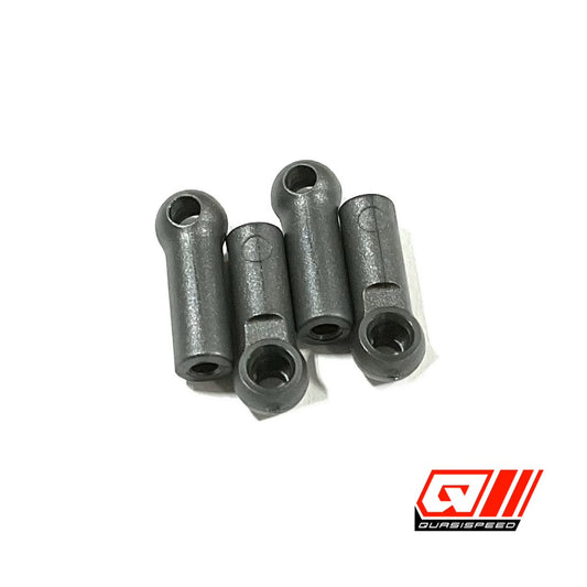 Ball Cups, New Style Gray (4), fits all GFRP cars, QS-6022