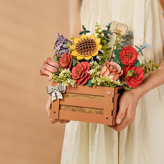 Rowood Flower Bloom Box DIY 3D Wooden Model Kit, ROETW02H