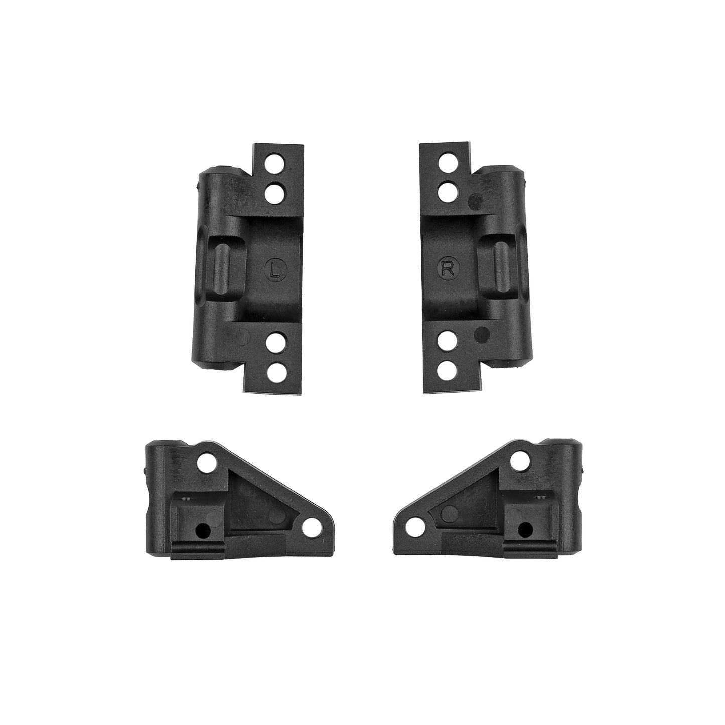 RC10 Front And Rear Arm Mounts, Black, ASC-6401