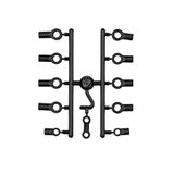 RC10 SHOCK, ROD END SET, BLACK, ASC-7837