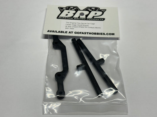 The Original Flex Sprint Car Cage - Center Cage Hood Mount & Rear Chassis Brace for Custom Works, BRP-3500