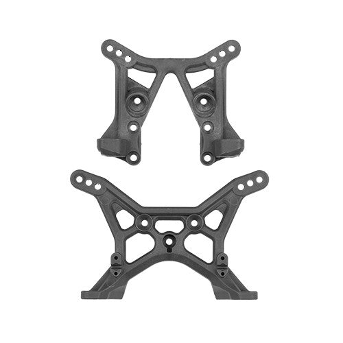 RB10 Retro Shock Tower Set, Gray, ASC-91235