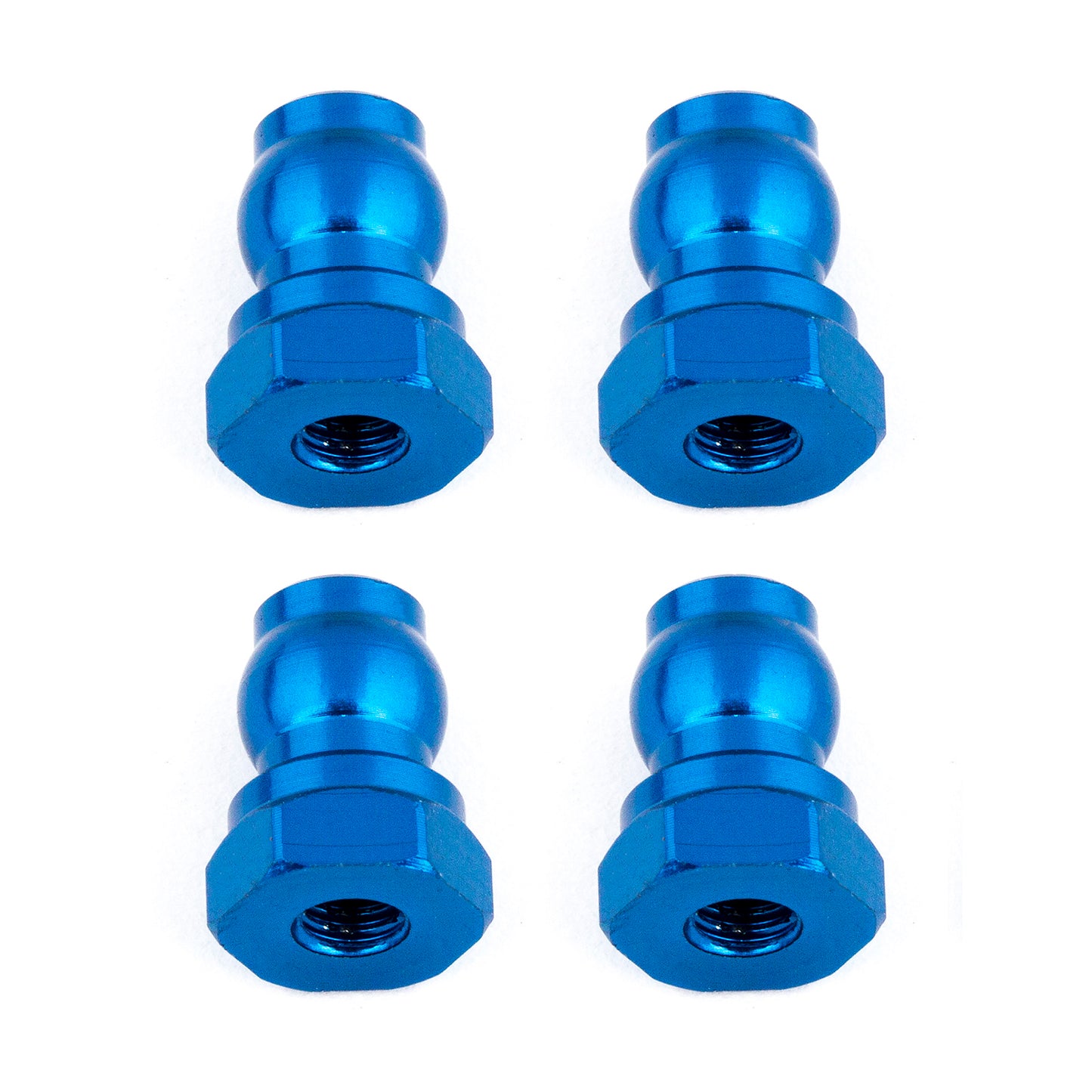 Blue Aluminum Shock Bushings, 10mm (7mm Offset), ASC-91815