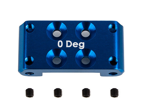 RC10B7 FT Front Bulkhead, 0 deg., blue aluminum, ASC-92436