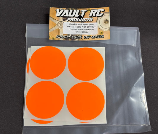 Wheel Dots fit QuasiSpeed Wheels (SOLID NOT CUT OUT), various color selections