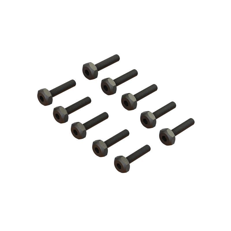 M2.5x12mm 5.5mm Hex Head (10): GROM, NASCAR, ARA702019
