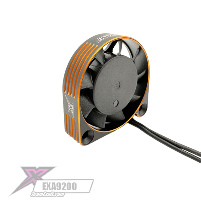 Team Exalt 30x30x10mm Aluminum High Speed Fan (Black/Gold), EXA9200