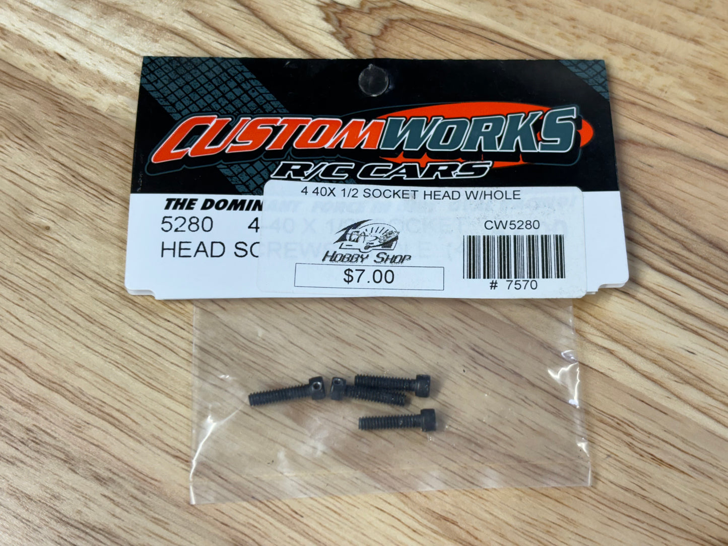 4-40 x 1/2" Socket Head w/ hole (4), CW-5280