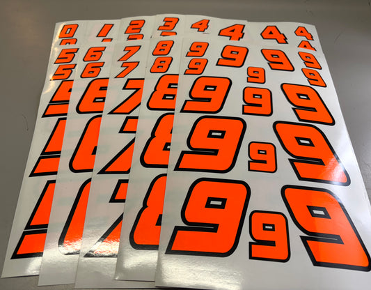 RC Racing Numbers Design #1 with Black Edge