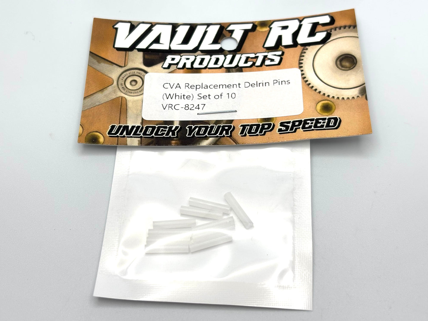 CVA Replacement Delrin Pins (White) Set of 10, VRC-8247