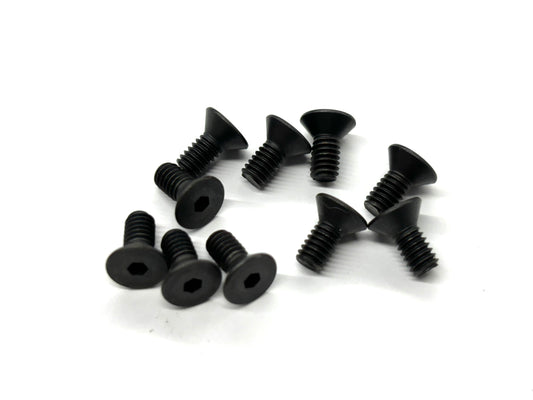 8-32 x 3/8 Flat Head Socket Screws (Black Steel) Set of 10, VRC-8101