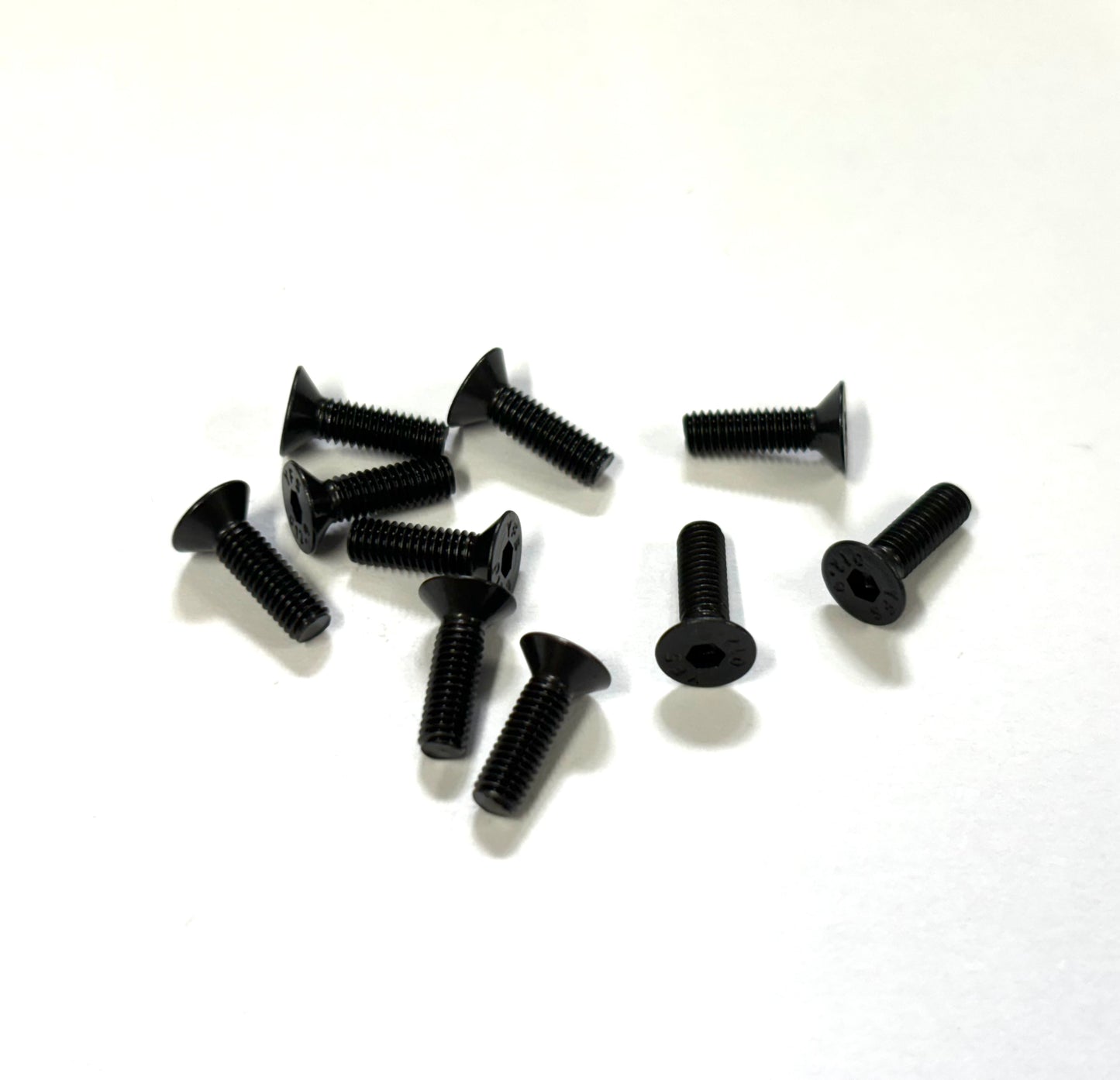 M3 x 10mm Flat Head Screws (Black Steel) Set of 10, VRC-8302