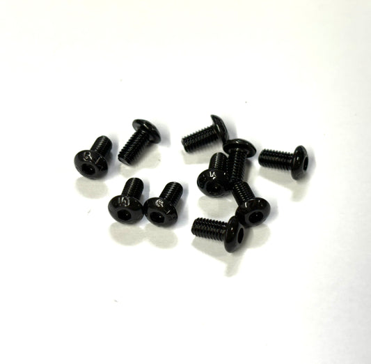 M3 - 0.5 x 6mm Button Head Screws (Black Steel) Set of 10, VRC-8303