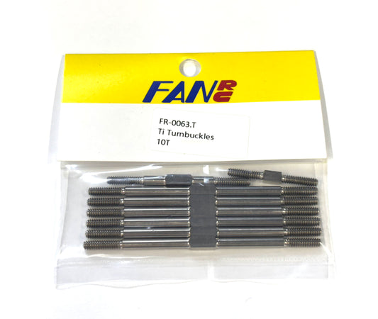 Fan RC Titanium Turnbuckles, fits RC10T, FR-0063.T