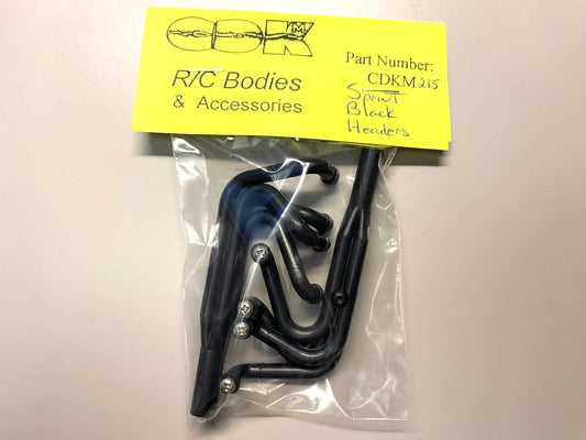 Black Sprint Car Headers, GFR-4166 CDKM215