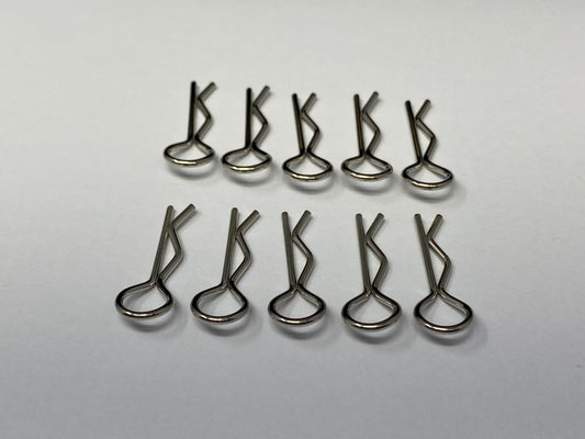 Silver Body Clips (10), VRC-1010