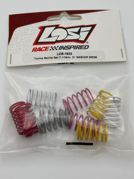 Tuning Spring Set (7-11lb/in, 2), On-Road: NASCAR GROM, LOS-1933