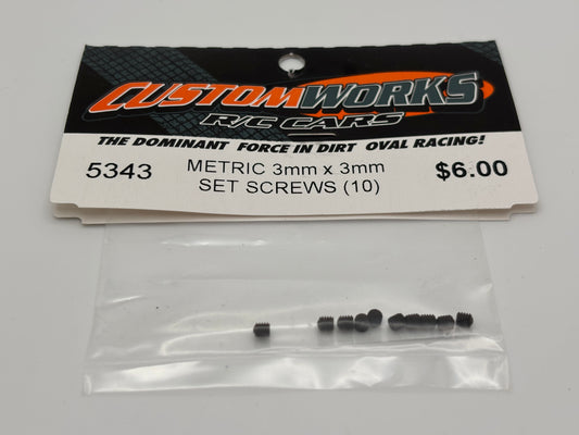 METRIC 3mm X 3mm Set Screws (10), CW-5343