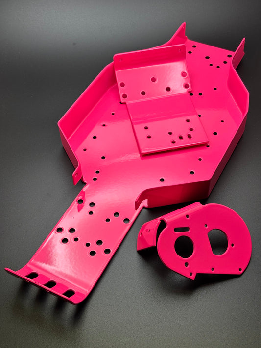 Associated RC10 Powder Coated Tub Chassis, Nose Plate, Motor Mount (Available End of Oct)