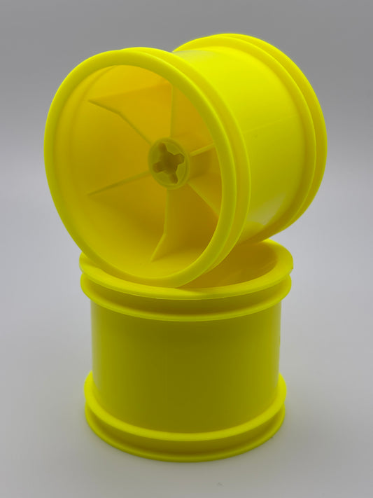RC10T Yellow Truck Rear Wheels, ASC-7864