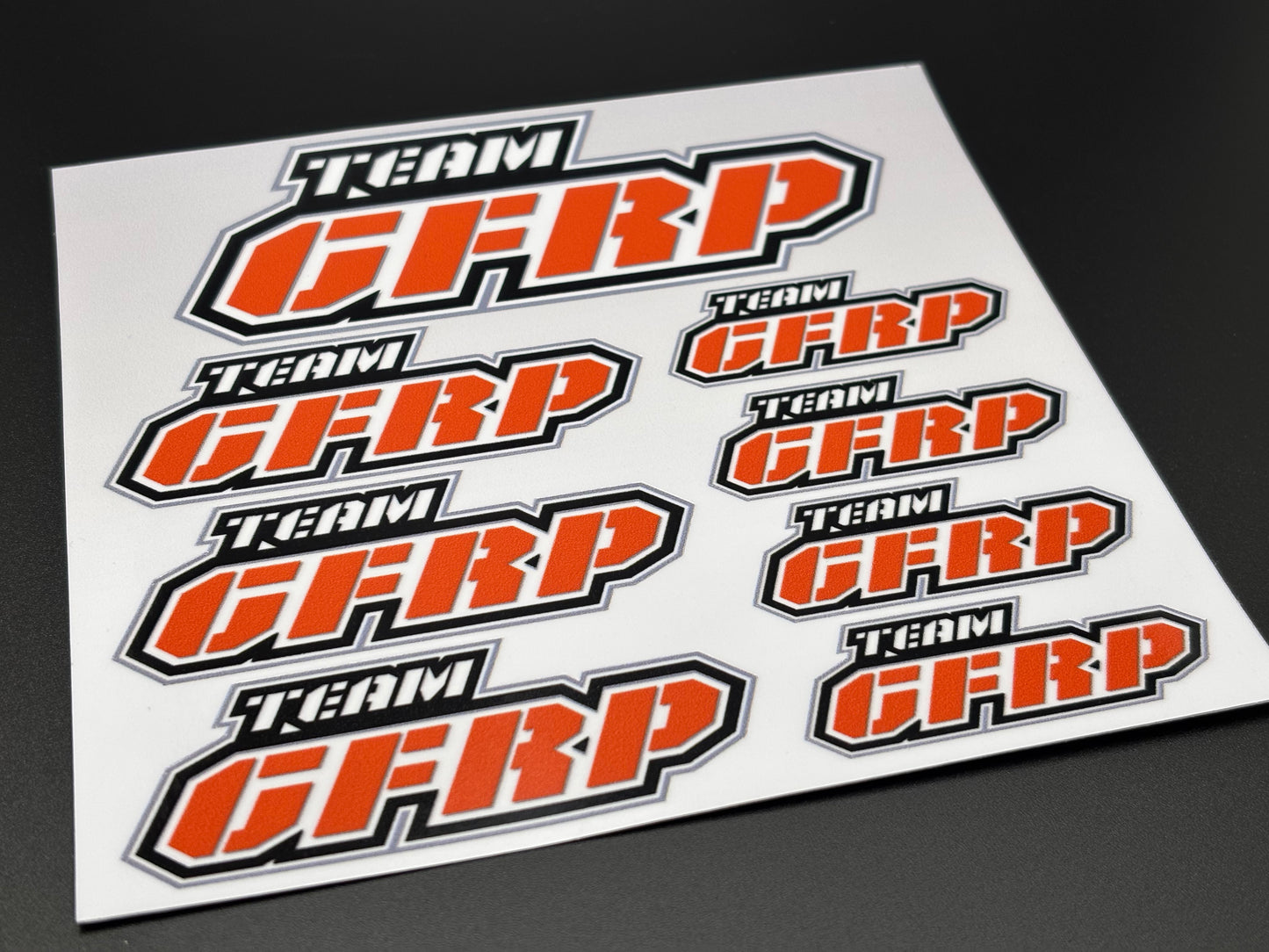 Team GFRP Logo Decals Sticker Sheet