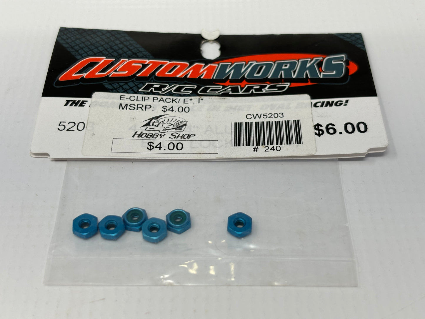 4-40 x 1/4" Blue Aluminum Locknut (6)