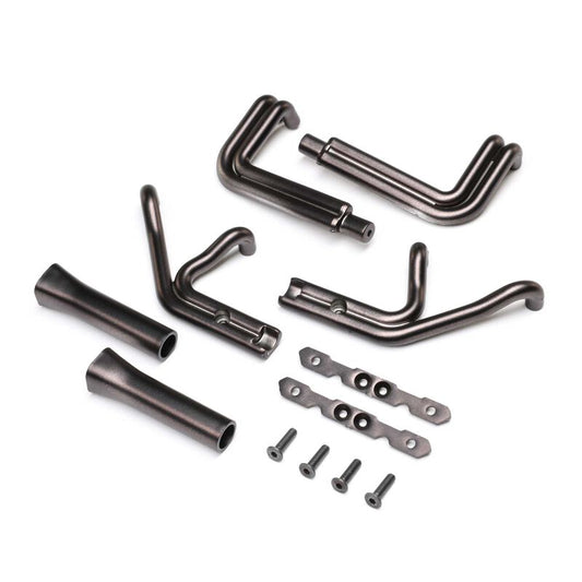LOS-1896 Header Set, Black Chrome: 22S Sprint (TLR / Team Losi)