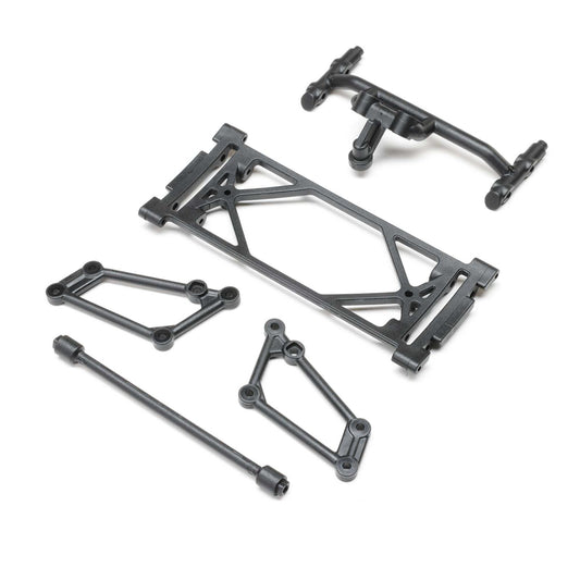 Black Front Wing Mount Set: 22S Sprint, LOS2423