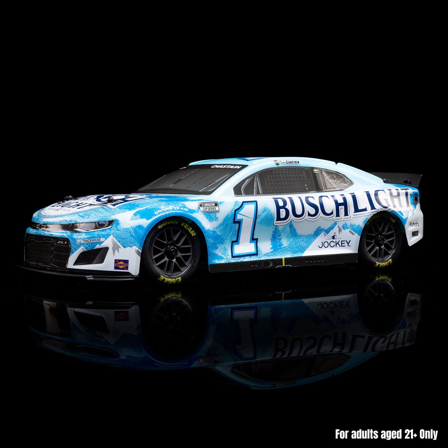 Team Losi 1/12 NASCAR #1 Busch Light 2025 Chevrolet Camaro ZL1 2S AWD RTR On-Road Car - Ross Chastain, LOS1122501