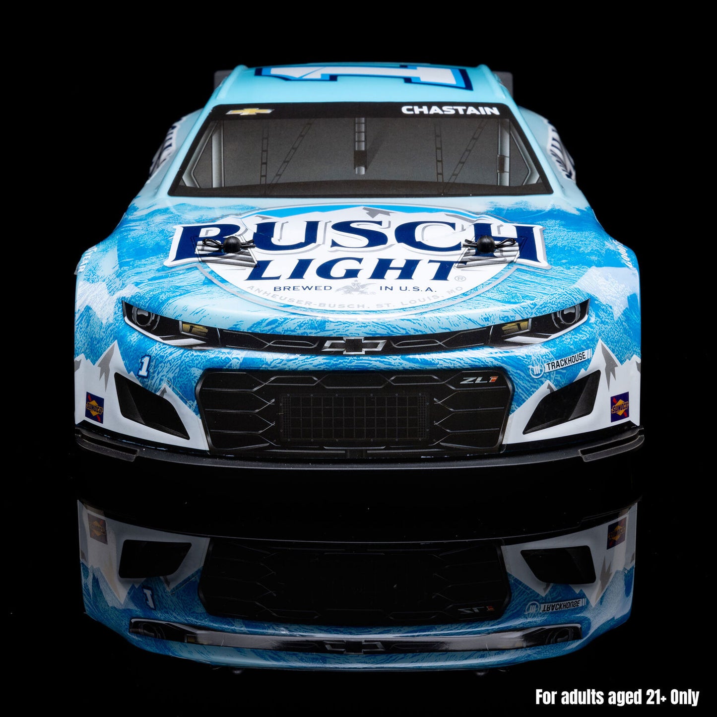 Team Losi 1/12 NASCAR #1 Busch Light 2025 Chevrolet Camaro ZL1 2S AWD RTR On-Road Car - Ross Chastain, LOS1122501