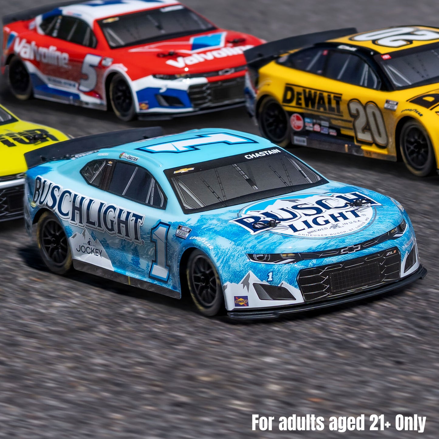 Team Losi 1/12 NASCAR #1 Busch Light 2025 Chevrolet Camaro ZL1 2S AWD RTR On-Road Car - Ross Chastain, LOS1122501