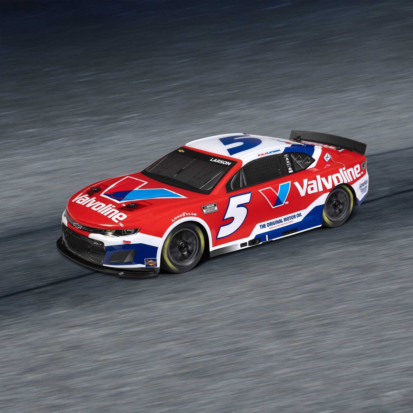 Team Losi 1/12 NASCAR #5 Valvoline 2025 Chevrolet Camaro ZL1 2S AWD RTR On-Road Car - Kyle Larson, LOS1122505