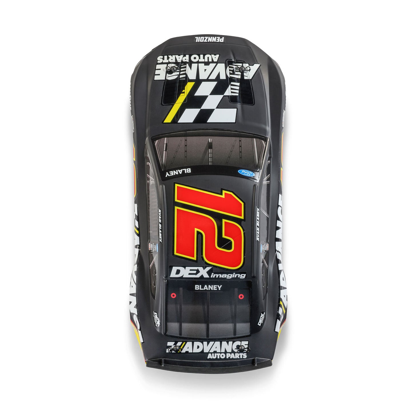 Team Losi 1/12 NASCAR #12 Advance Auto 2025 Ford Mustang 2S AWD RTR On-Road Car - Ryan Blaney, LOS1122512