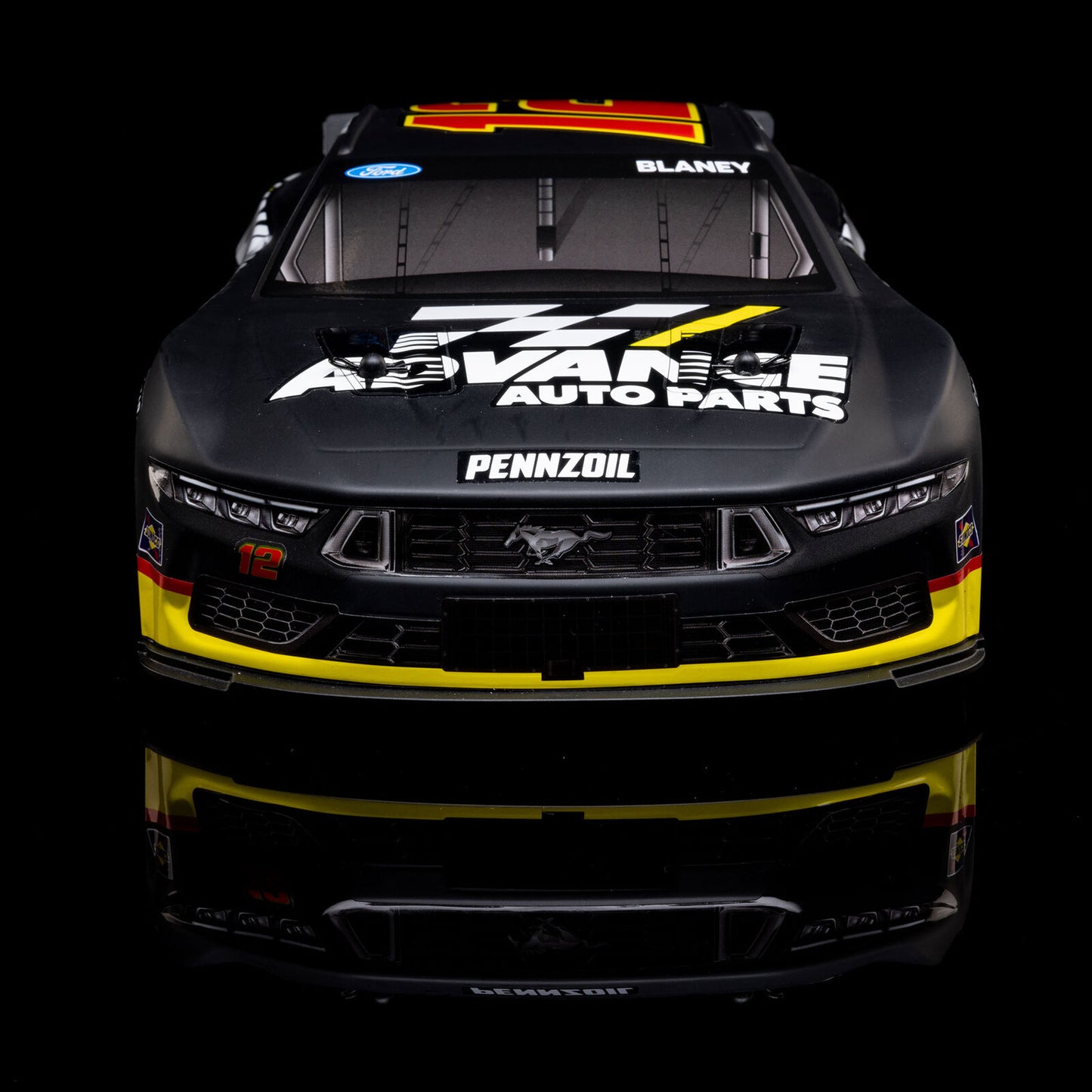 Team Losi 1/12 NASCAR #12 Advance Auto 2025 Ford Mustang 2S AWD RTR On-Road Car - Ryan Blaney, LOS1122512