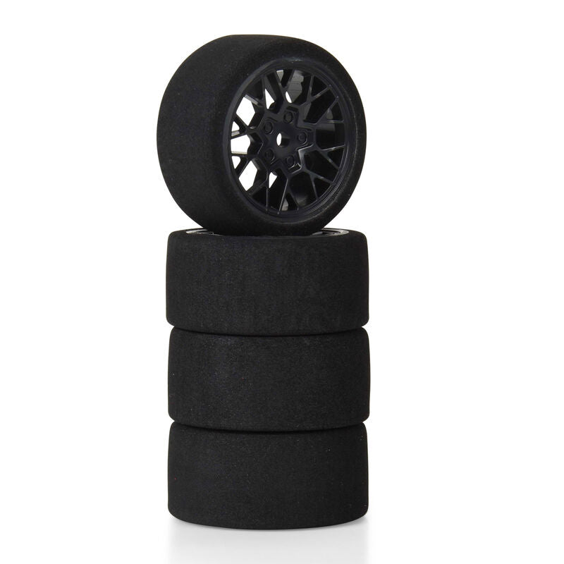 Pro-Line Fifty6 Losi Nascar Foam Tire Mounted on Circuit Black Wheel 8mm Hex (4), PRO1031610