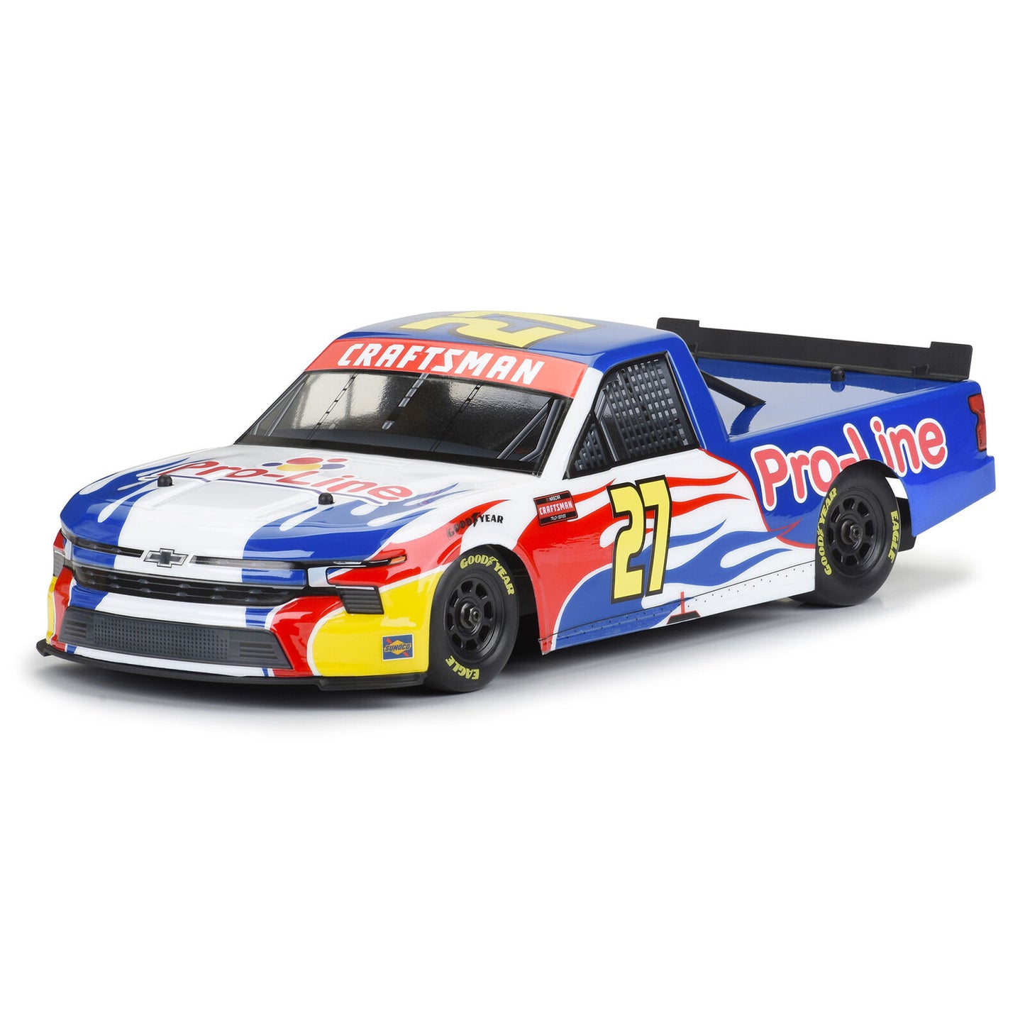 1/12 Pre-Cut 2024 Chevy Silverado Truck Clear Body: Losi NASCAR GROM, PRO365300