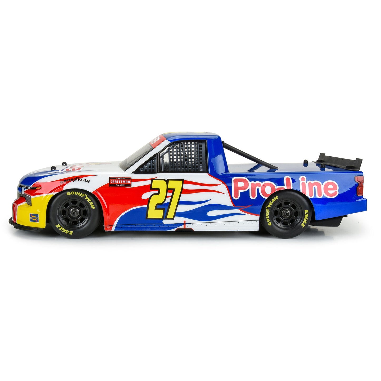 1/12 Pre-Cut 2024 Chevy Silverado Truck Clear Body: Losi NASCAR GROM, PRO365300