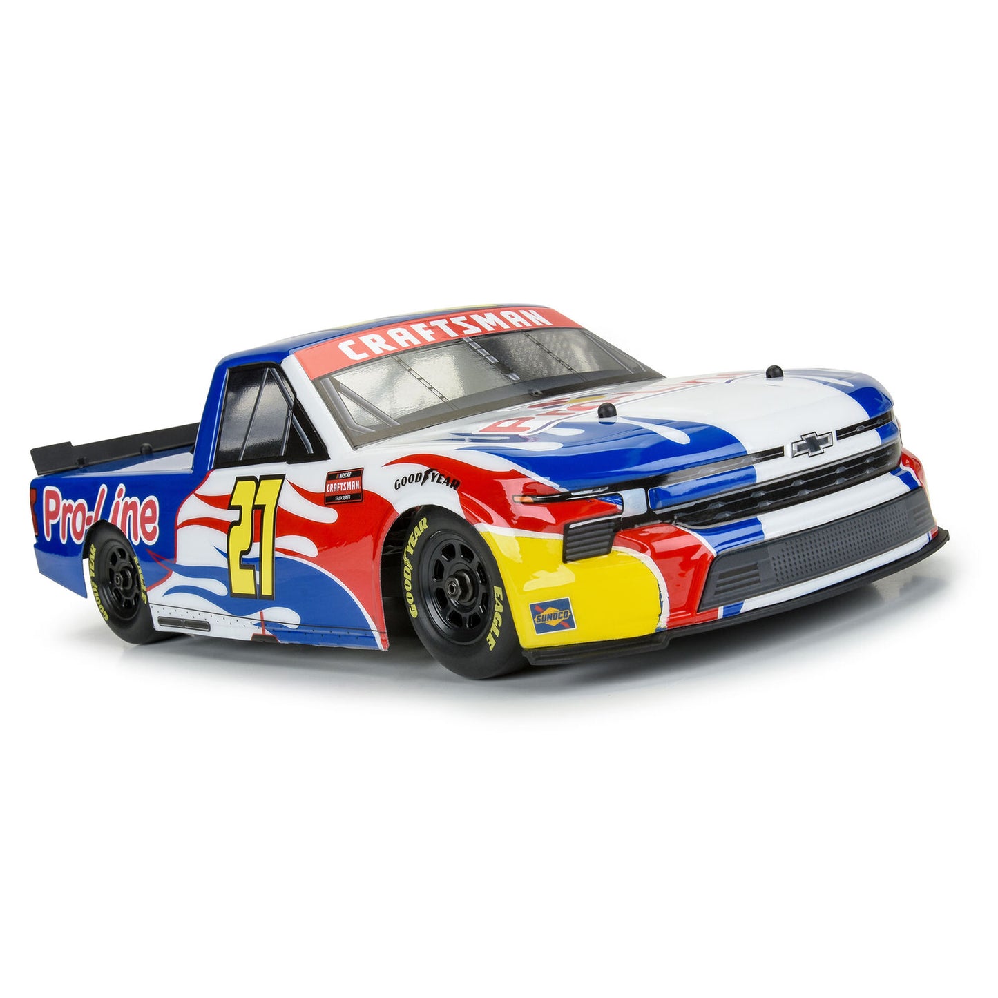 1/12 Pre-Cut 2024 Chevy Silverado Truck Clear Body: Losi NASCAR GROM, PRO365300