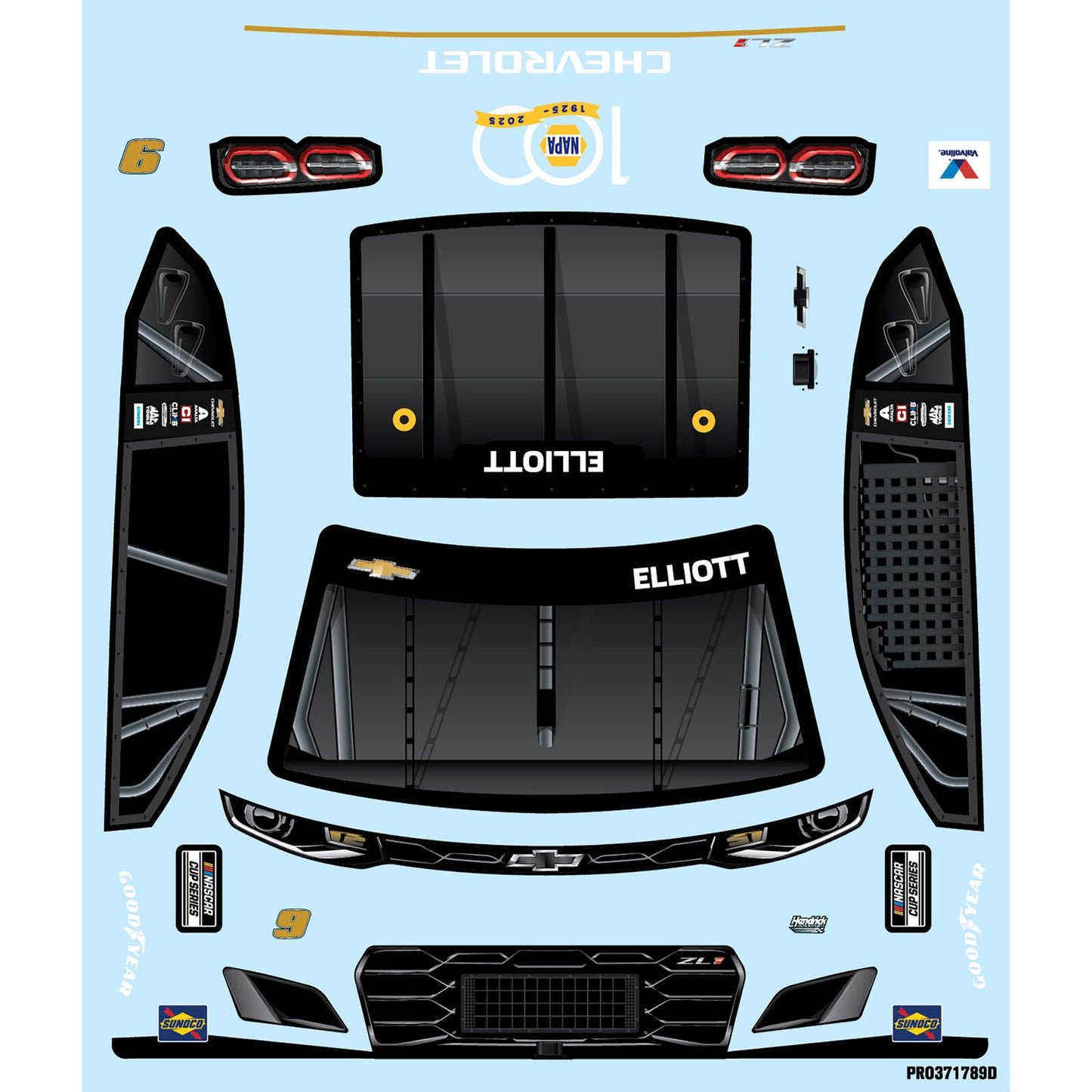 Limited Edition 1/12 Chase Elliott #9 NAPA DIY Clear 2025 Body: NASCAR GROM, PRO371720