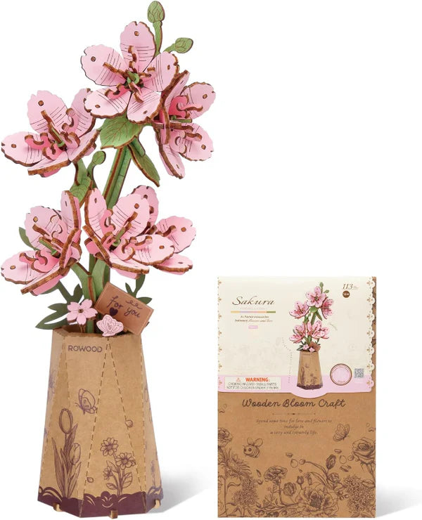Rowood Sakura Flower DIY 3D Wooden Model Kit, ROETW101