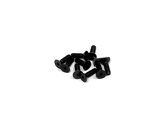 4-40 x 3/8 Flat Head Screw (Black Steel) Set of 10, VRC-8256